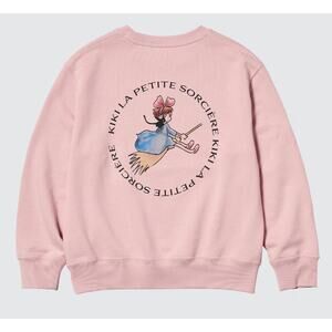 Uniqlo Kiki's Delivery Service Studio Ghibli Sweatshirt Pink (Kids 13, fits S/M)